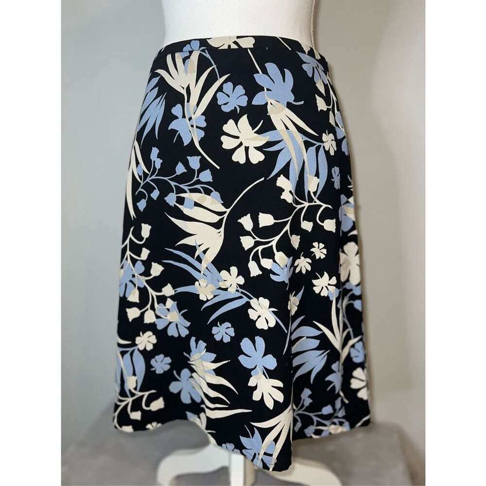 Women’s Vintage MIDI Knee Length Floral Chiffon Skirt 10P